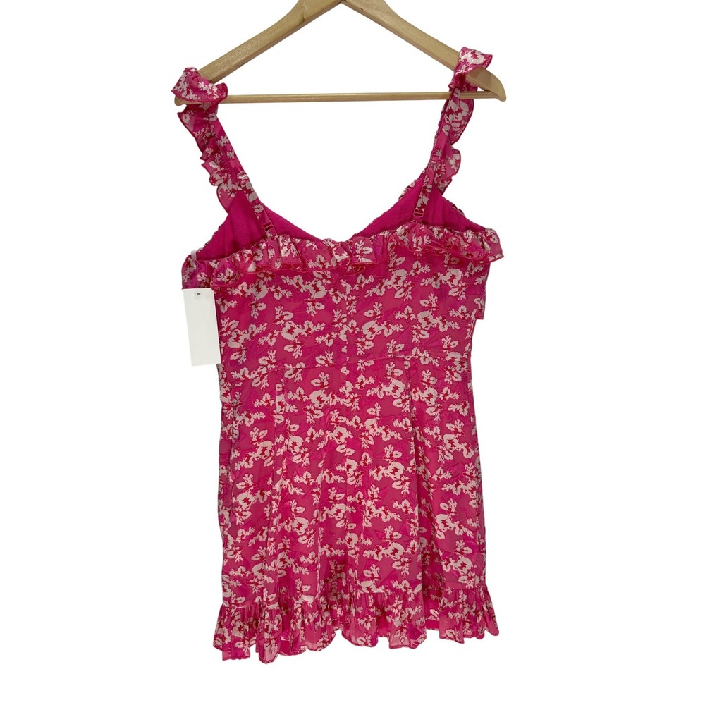French Connection Pink Floral Ruffle Mini Dress - Picture 5 of 13